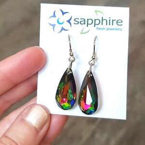 🆕 Swarovski Crystal teardrop-shaped earings